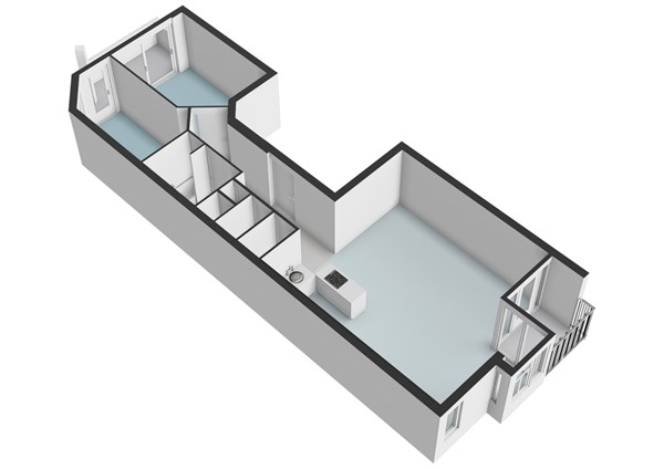 Floor plan - Kerkstraat 70G, 1017 GN Amsterdam 